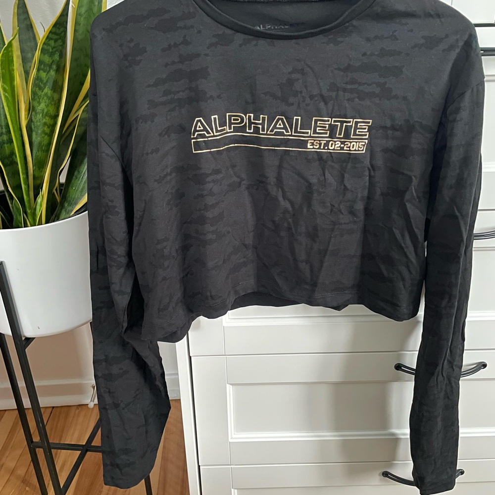 Alphalete Black Camo Long Sleeve Tee